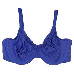 Wacoal Perfect Primer Full Figure Underwire Bra sz 40D * Blue Seamless Soft Cups